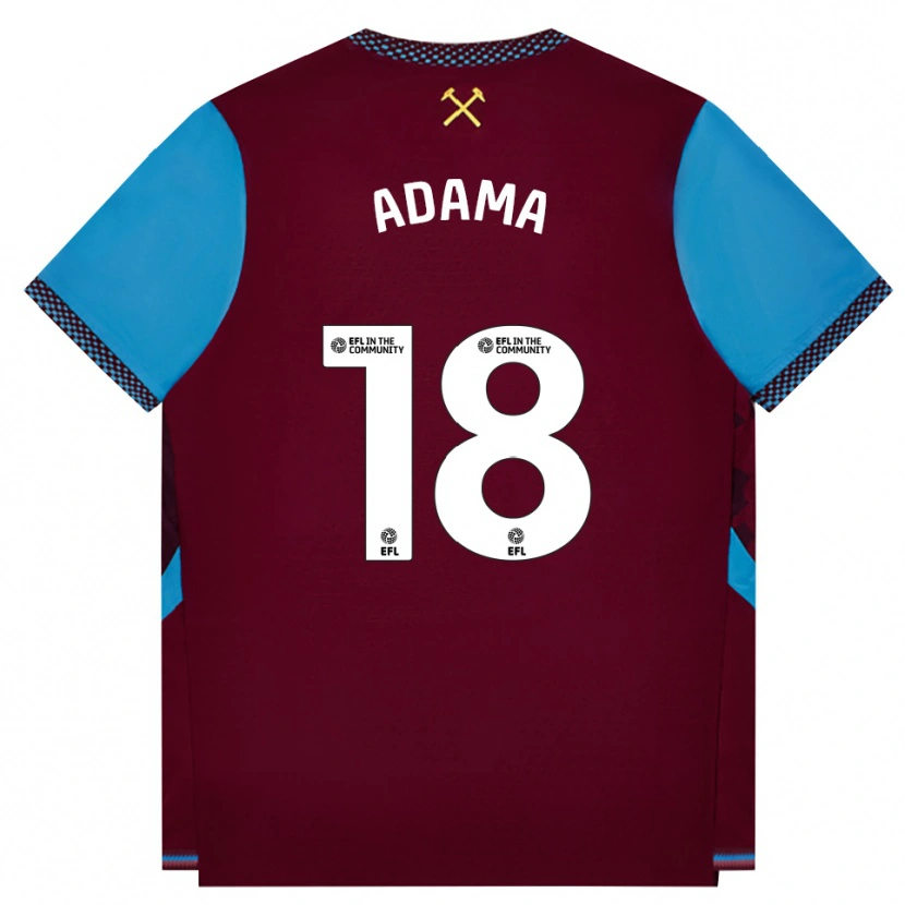 Danxen Hombre Camiseta Adama Boiro #18 Borgoña Azulaciano 1ª Equipación 2026/27 La Camisa México