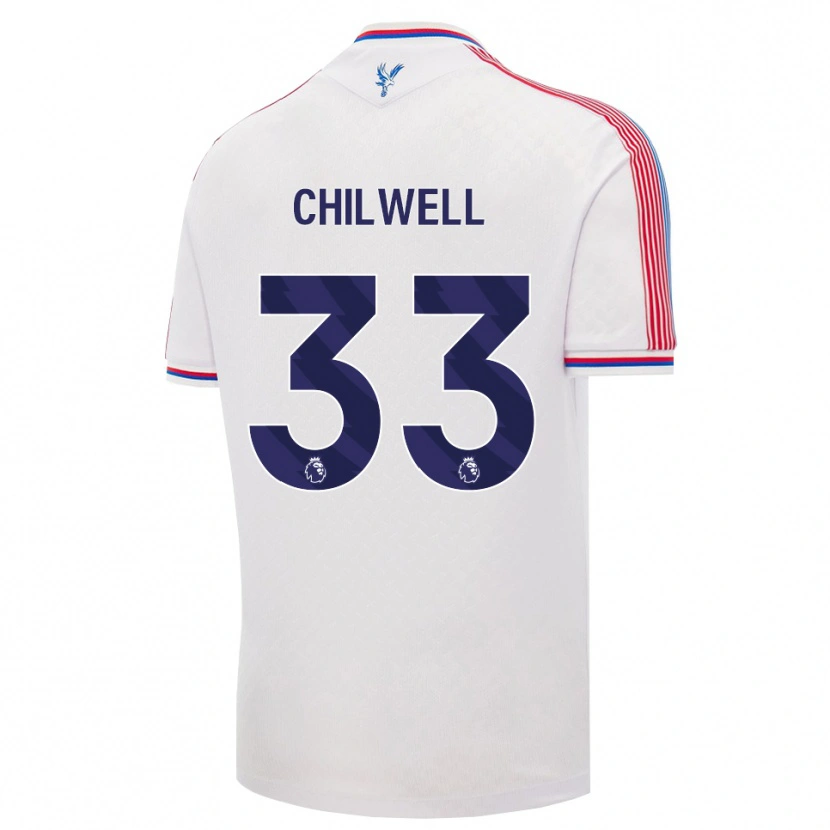 Danxen Hombre Camiseta Ben Chilwell #33 Blanco Rojo Azul 1ª Equipación 2026/27 La Camisa México