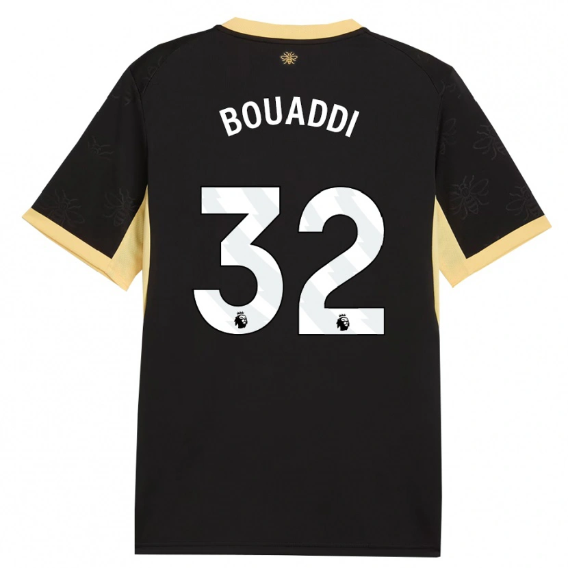 Danxen Hombre Camiseta Ayyoub Bouaddi #32 Negro Amarillo 2ª Equipación 2026/27 La Camisa México