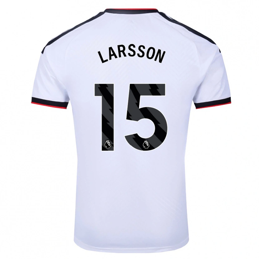 Danxen Hombre Camiseta Hugo Larsson #15 Blanco Negro Rojo 1ª Equipación 2026/27 La Camisa México