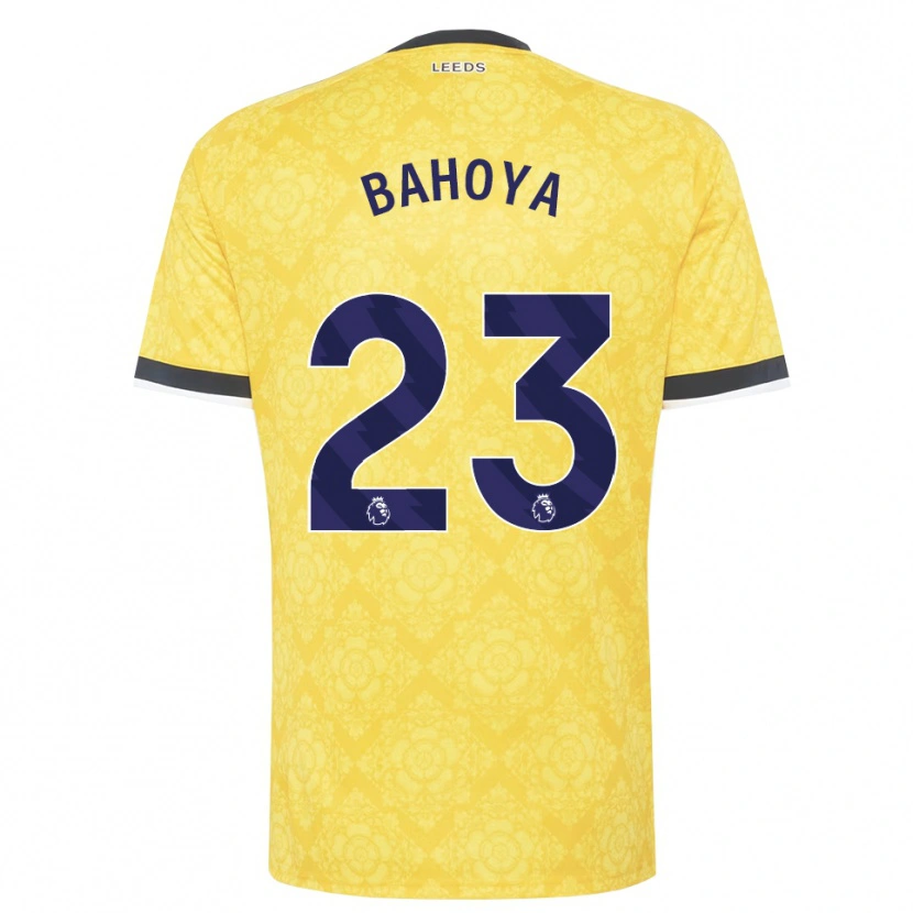 Danxen Hombre Camiseta Jean-Mattéo Bahoya #23 Amarillo Blanco Negro 2ª Equipación 2026/27 La Camisa México