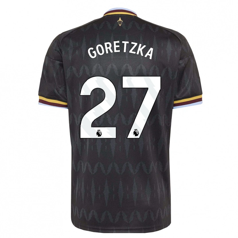 Danxen Hombre Camiseta Leon Goretzka #27 Azulaciano Negro Amarillo 2ª Equipación 2026/27 La Camisa México