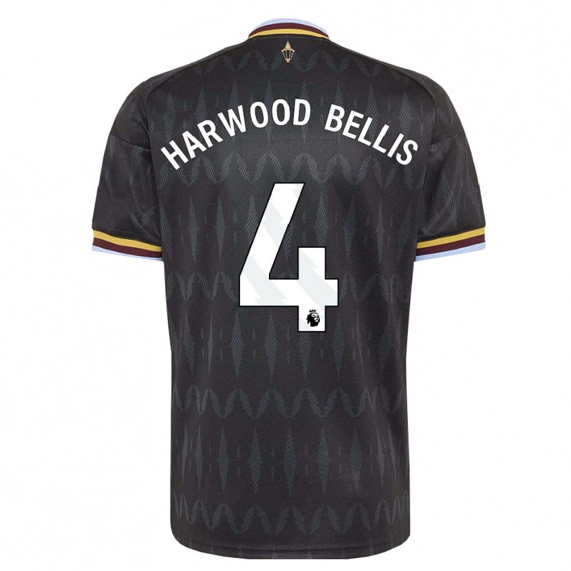 Danxen Hombre Camiseta Taylor Harwood-Bellis #4 Azulaciano Negro Amarillo 2ª Equipación 2026/27 La Camisa México
