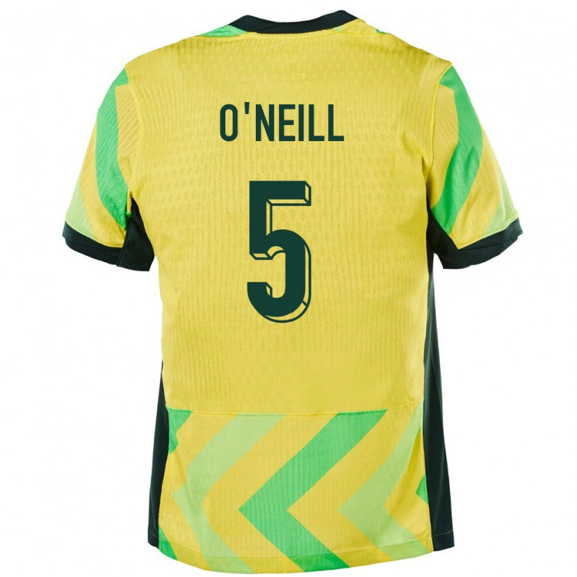 Danxen Niño Camiseta Australia Aiden O'neill #5 Dorado 1ª Equipación 24-26 La Camisa México