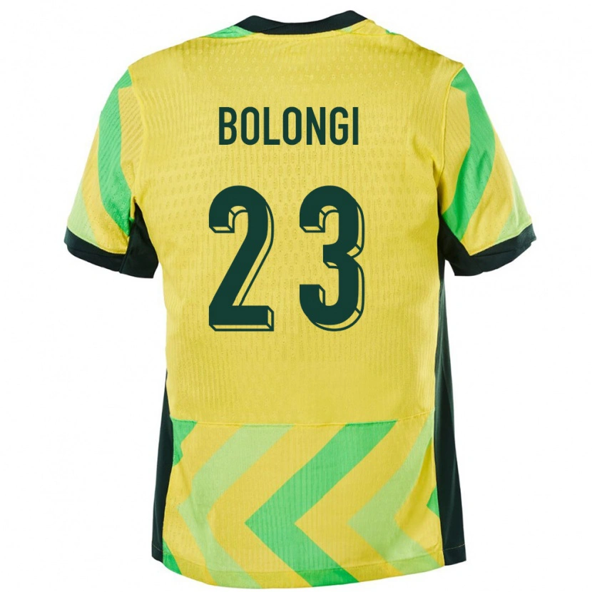 Danxen Niño Camiseta Australia David Bolongi #23 Dorado 1ª Equipación 24-26 La Camisa México