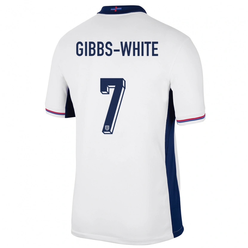 Danxen Niño Camiseta Inglaterra Morgan Gibbs-White #7 Blanco 1ª Equipación 24-26 La Camisa México
