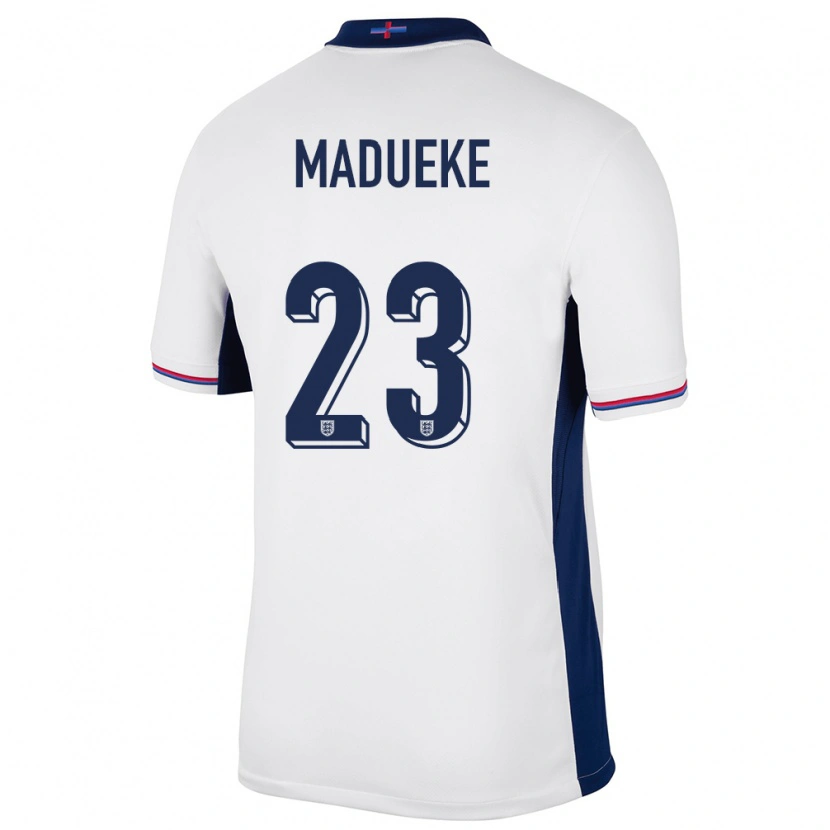 Danxen Niño Camiseta Inglaterra Noni Madueke #23 Blanco 1ª Equipación 24-26 La Camisa México