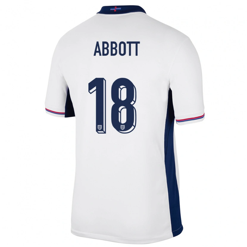 Danxen Niño Camiseta Inglaterra Zach Abbott #18 Blanco 1ª Equipación 24-26 La Camisa México