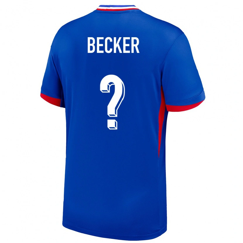 Danxen Niño Camiseta Francia Yoann Becker #0 Azul 1ª Equipación 24-26 La Camisa México