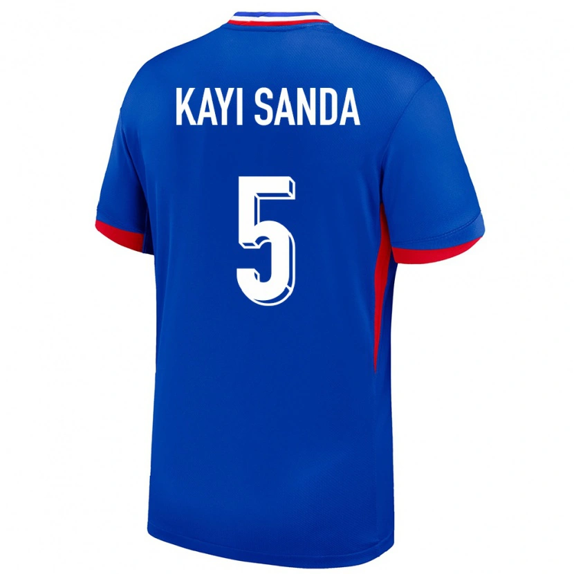 Danxen Niño Camiseta Francia Joachim Kayi Sanda #5 Azul 1ª Equipación 24-26 La Camisa México