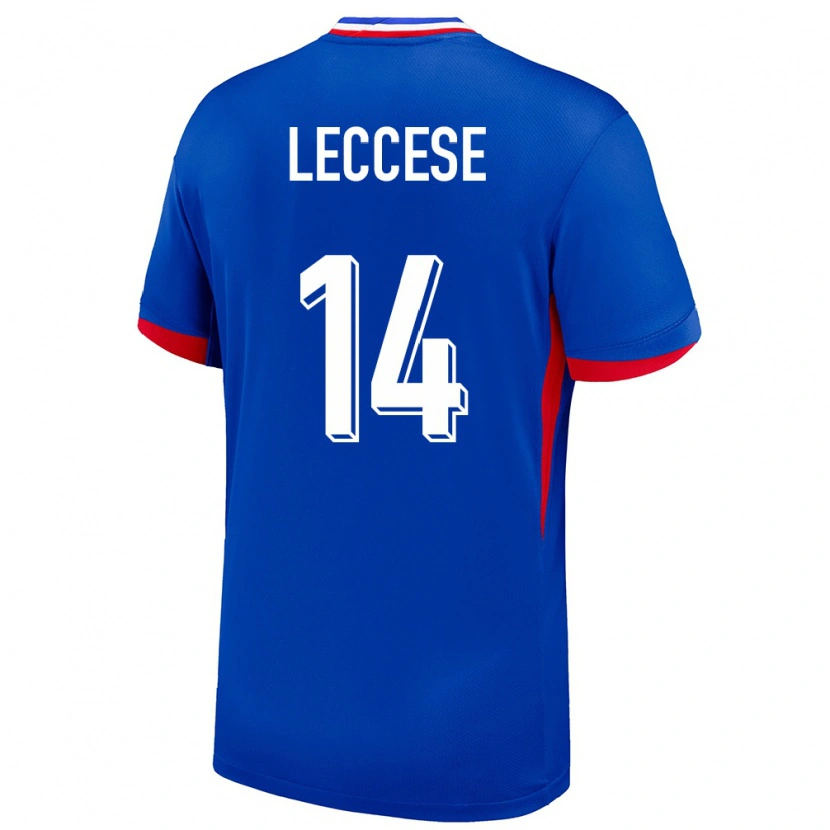 Danxen Niño Camiseta Francia Milan Leccese #14 Azul 1ª Equipación 24-26 La Camisa México