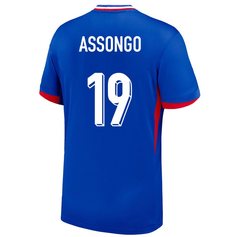 Danxen Niño Camiseta Francia Ilan Assongo #19 Azul 1ª Equipación 24-26 La Camisa México
