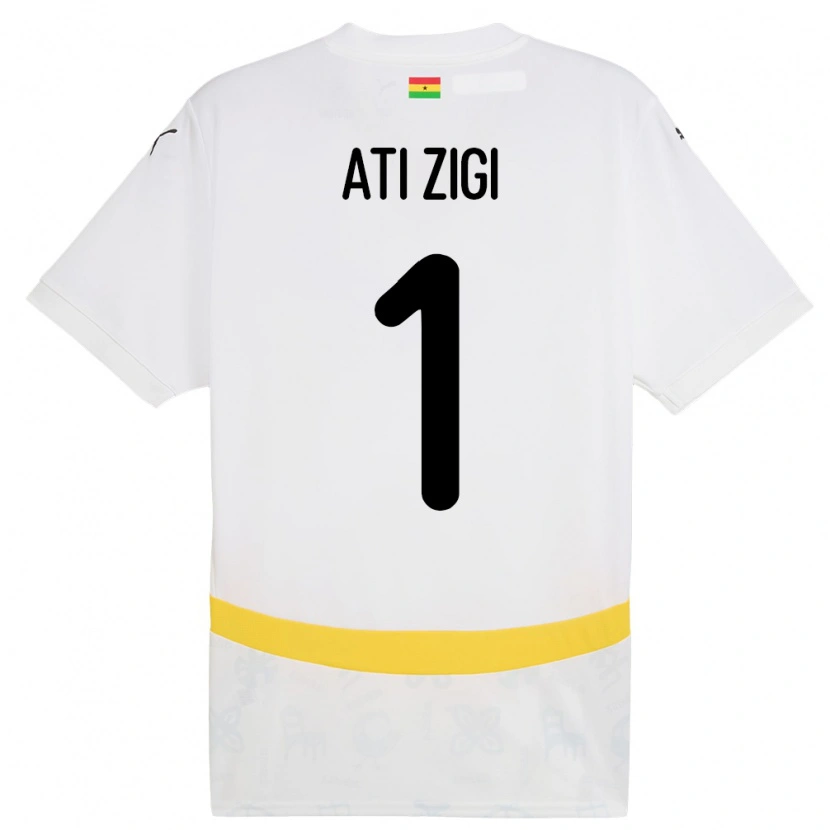 Danxen Niño Camiseta Ghana Lawrence Ati Zigi #1 Blanco 1ª Equipación 24-26 La Camisa México