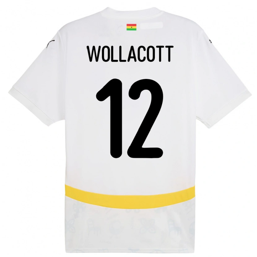 Danxen Niño Camiseta Ghana Joe Wollacott #12 Blanco 1ª Equipación 24-26 La Camisa México