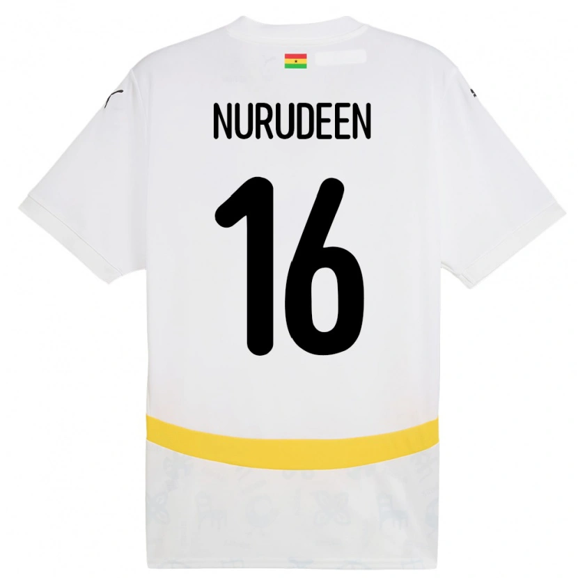 Danxen Niño Camiseta Ghana Abdul Nurudeen #16 Blanco 1ª Equipación 24-26 La Camisa México