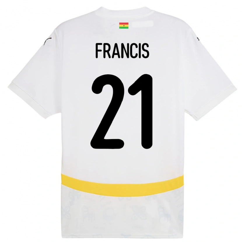 Danxen Niño Camiseta Ghana Abu Francis #21 Blanco 1ª Equipación 24-26 La Camisa México