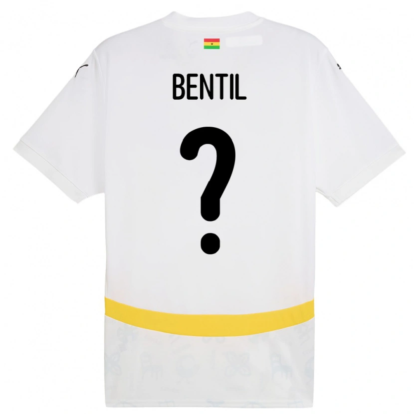 Danxen Niño Camiseta Ghana Godwin Bentil #0 Blanco 1ª Equipación 24-26 La Camisa México
