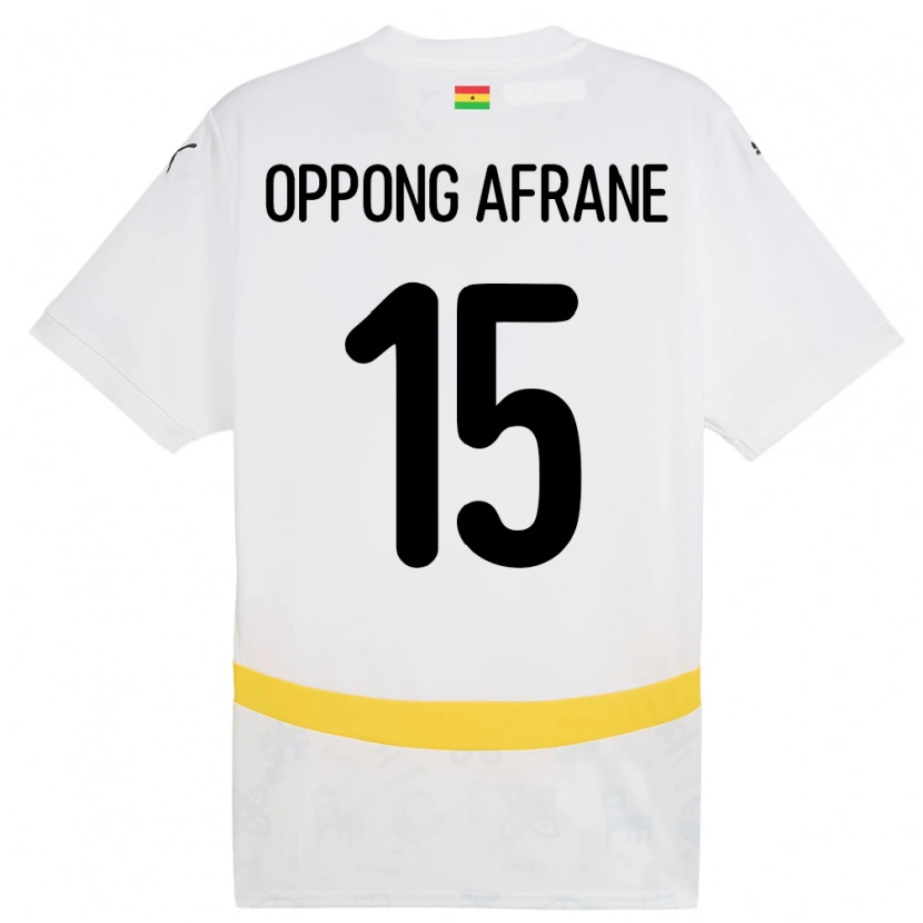 Danxen Niño Camiseta Ghana David Oppong Afrane #15 Blanco 1ª Equipación 24-26 La Camisa México