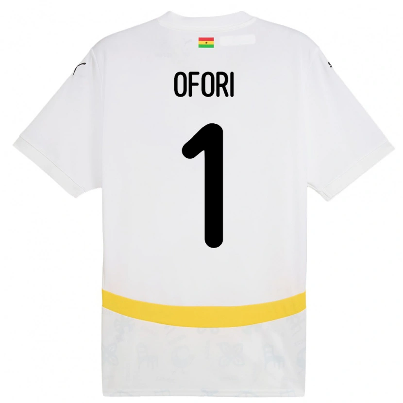 Danxen Niño Camiseta Ghana Richard Ofori #1 Blanco 1ª Equipación 24-26 La Camisa México