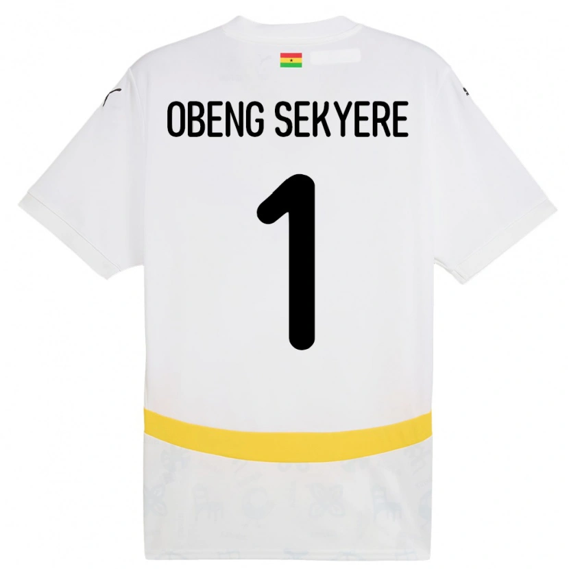 Danxen Niño Camiseta Ghana Gregory Obeng Sekyere #1 Blanco 1ª Equipación 24-26 La Camisa México