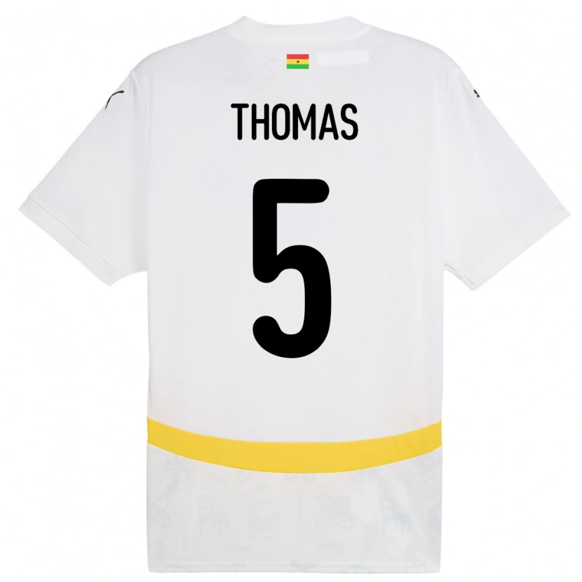Danxen Niño Camiseta Ghana Thomas Partey #5 Blanco 1ª Equipación 24-26 La Camisa México