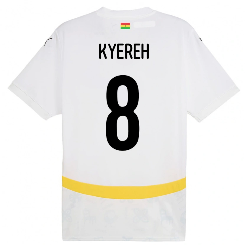 Danxen Niño Camiseta Ghana Daniel-Kofi Kyereh #8 Blanco 1ª Equipación 24-26 La Camisa México