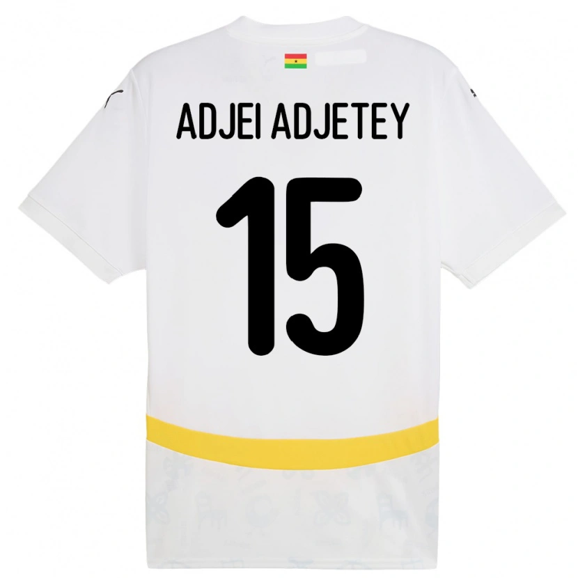 Danxen Niño Camiseta Ghana Jonas Adjei Adjetey #15 Blanco 1ª Equipación 24-26 La Camisa México