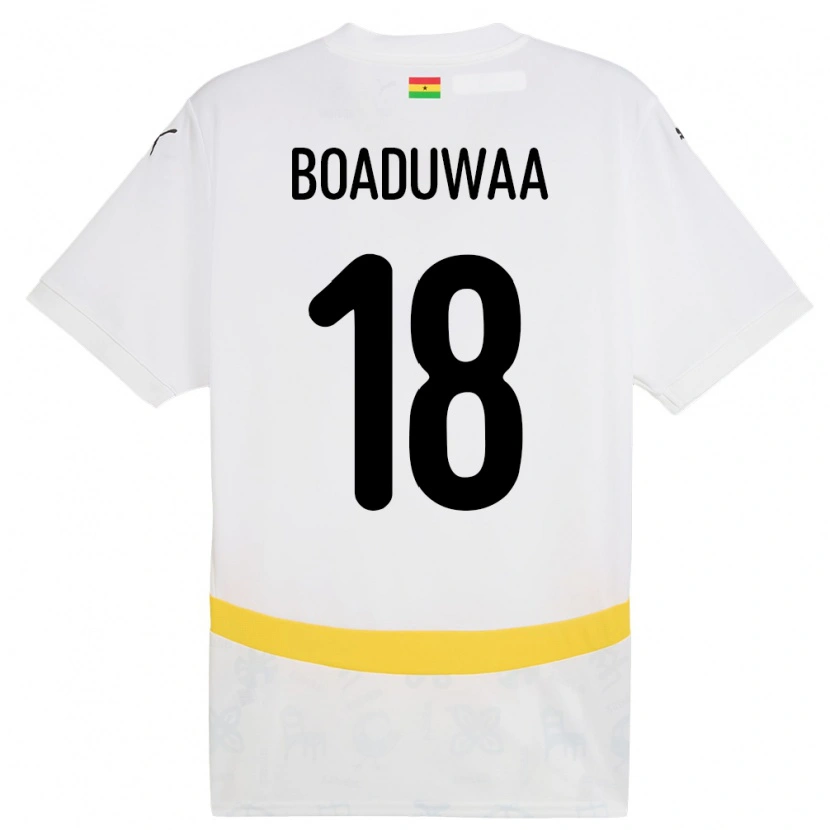 Danxen Niño Camiseta Ghana Doris Boaduwaa #18 Blanco 1ª Equipación 24-26 La Camisa México