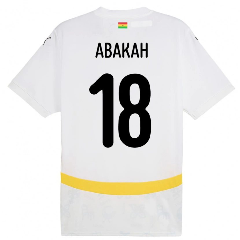 Danxen Niño Camiseta Ghana Philomena Abakah #18 Blanco 1ª Equipación 24-26 La Camisa México