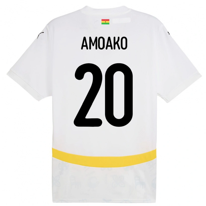 Danxen Niño Camiseta Ghana Linda Amoako #20 Blanco 1ª Equipación 24-26 La Camisa México