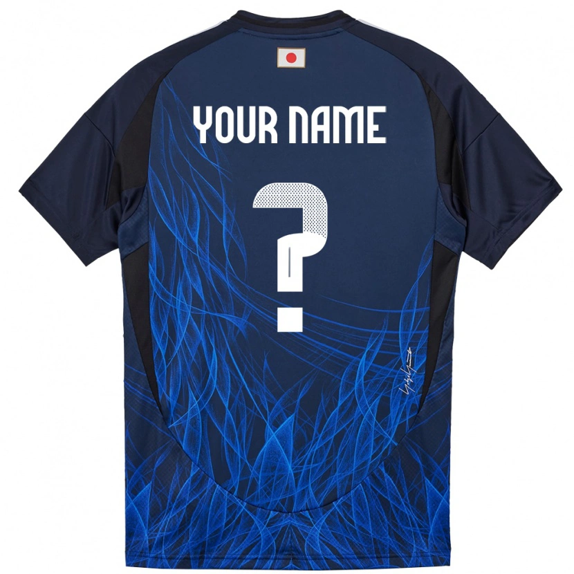 Danxen Niño Camiseta Japón Su Nombre #0 Azul Oscuro 1ª Equipación 24-26 La Camisa México