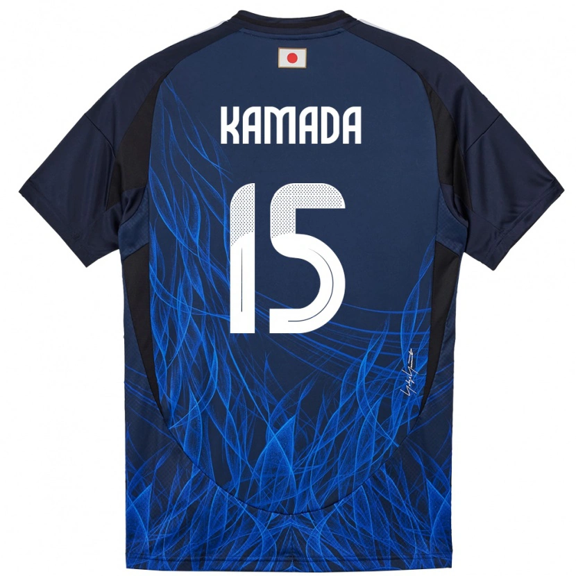 Danxen Niño Camiseta Japón Daichi Kamada #15 Azul Oscuro 1ª Equipación 24-26 La Camisa México