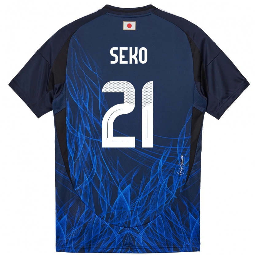 Danxen Niño Camiseta Japón Ayumu Seko #21 Azul Oscuro 1ª Equipación 24-26 La Camisa México