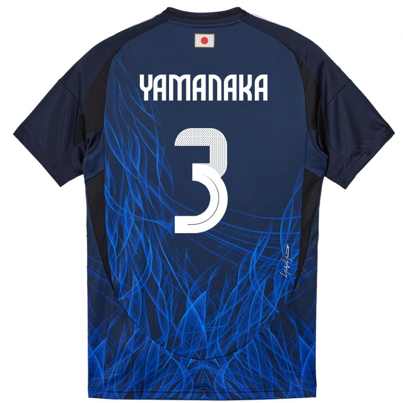 Danxen Niño Camiseta Japón Yuki Yamanaka #3 Azul Oscuro 1ª Equipación 24-26 La Camisa México