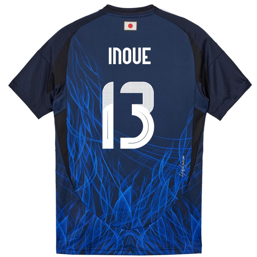 Danxen Niño Camiseta Japón Aren Inoue #13 Azul Oscuro 1ª Equipación 24-26 La Camisa México
