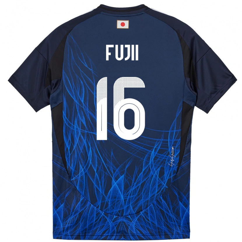 Danxen Niño Camiseta Japón Shota Fujii #16 Azul Oscuro 1ª Equipación 24-26 La Camisa México