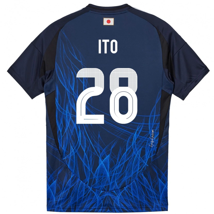 Danxen Niño Camiseta Japón Hiroki Ito #28 Azul Oscuro 1ª Equipación 24-26 La Camisa México