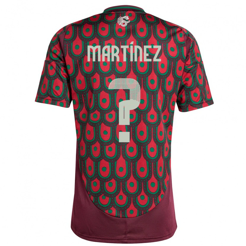 Danxen Niño Camiseta México Dylan Martínez #0 Granate 1ª Equipación 24-26 La Camisa México