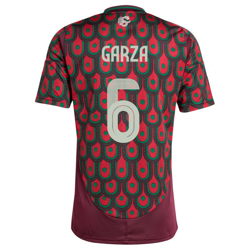 Danxen Niño Camiseta México César Garza #6 Granate 1ª Equipación 24-26 La Camisa México