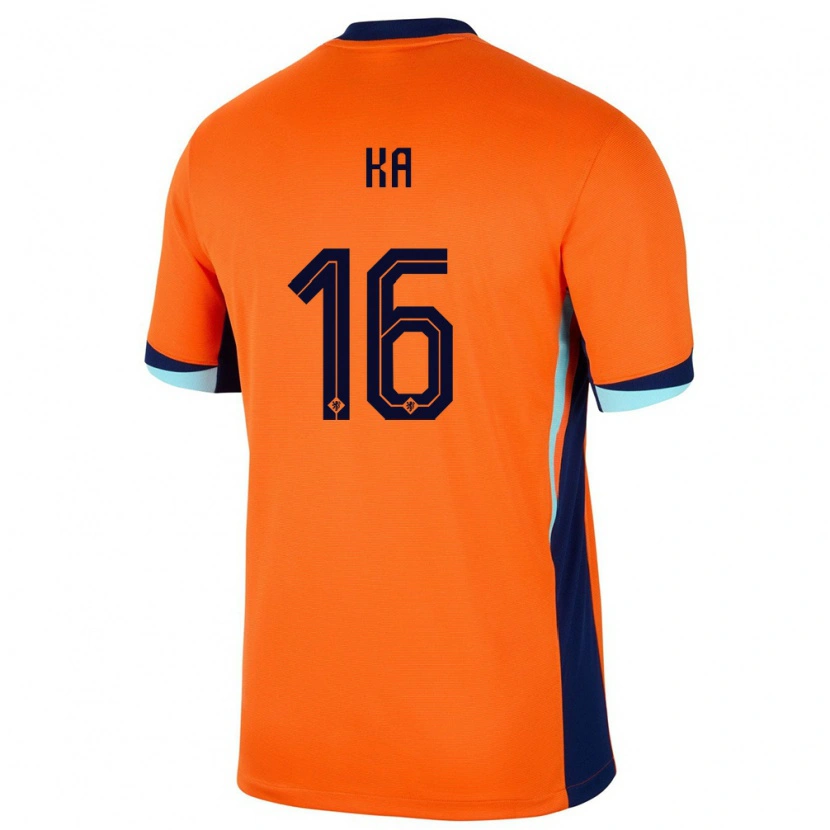 Danxen Niño Camiseta Países Bajos Ismail Ka #16 Naranja 1ª Equipación 24-26 La Camisa México