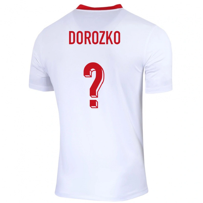 Danxen Niño Camiseta Polonia Jan Dorozko #0 Blanco 1ª Equipación 24-26 La Camisa México