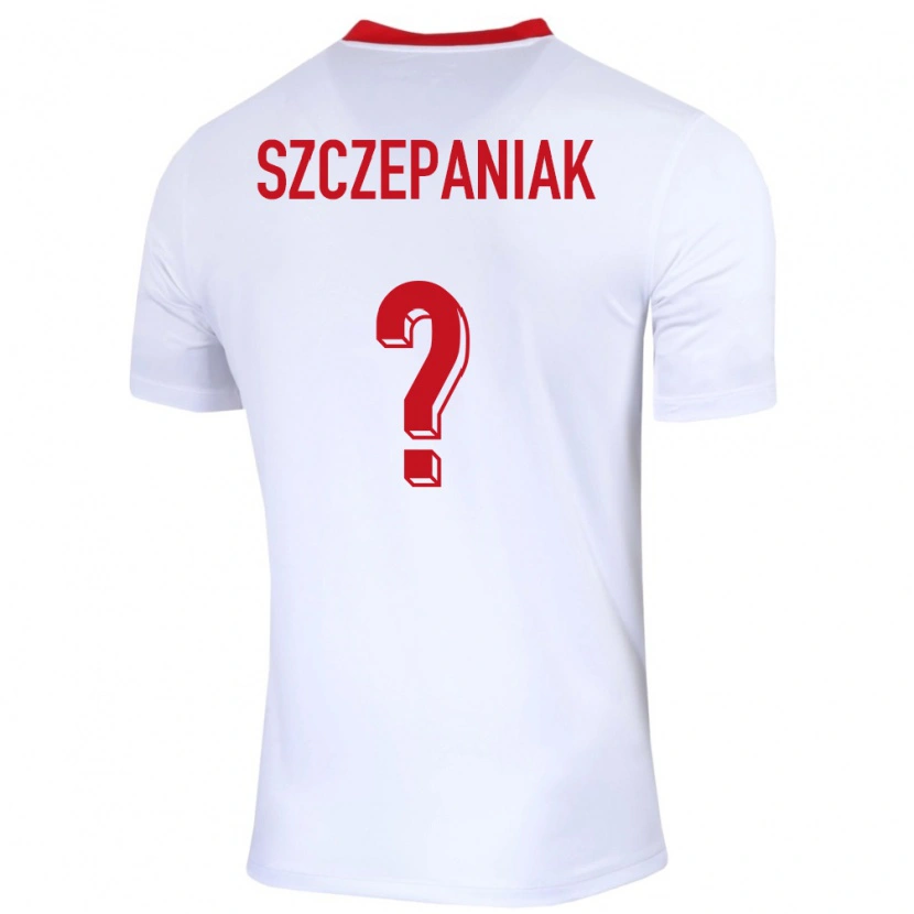 Danxen Niño Camiseta Polonia Mateusz Szczepaniak #0 Blanco 1ª Equipación 24-26 La Camisa México