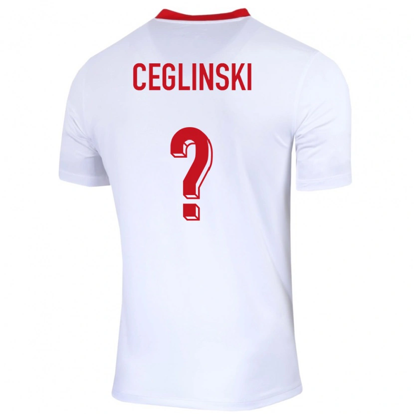 Danxen Niño Camiseta Polonia Mateusz Ceglinski #0 Blanco 1ª Equipación 24-26 La Camisa México