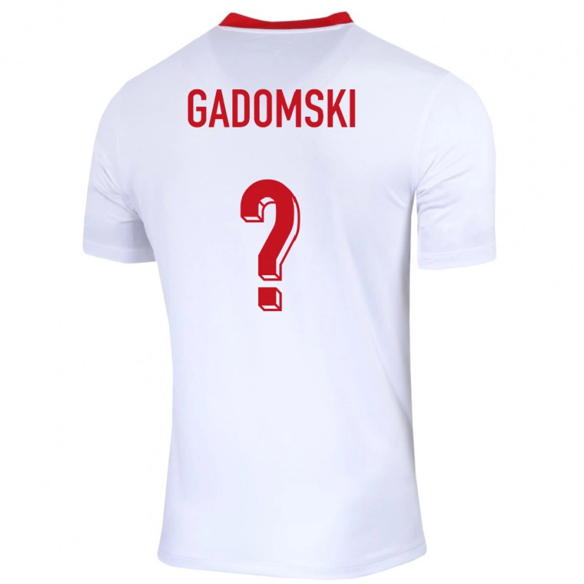 Danxen Niño Camiseta Polonia Franciszek Gadomski #0 Blanco 1ª Equipación 24-26 La Camisa México