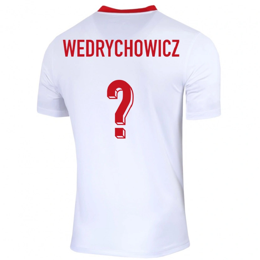 Danxen Niño Camiseta Polonia Karol Wedrychowicz #0 Blanco 1ª Equipación 24-26 La Camisa México