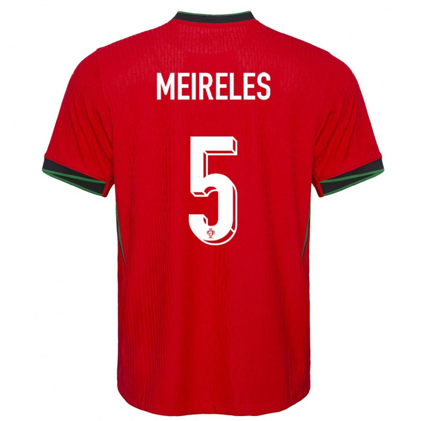 Danxen Niño Camiseta Portugal Afonso Meireles #5 Rojo 1ª Equipación 24-26 La Camisa México