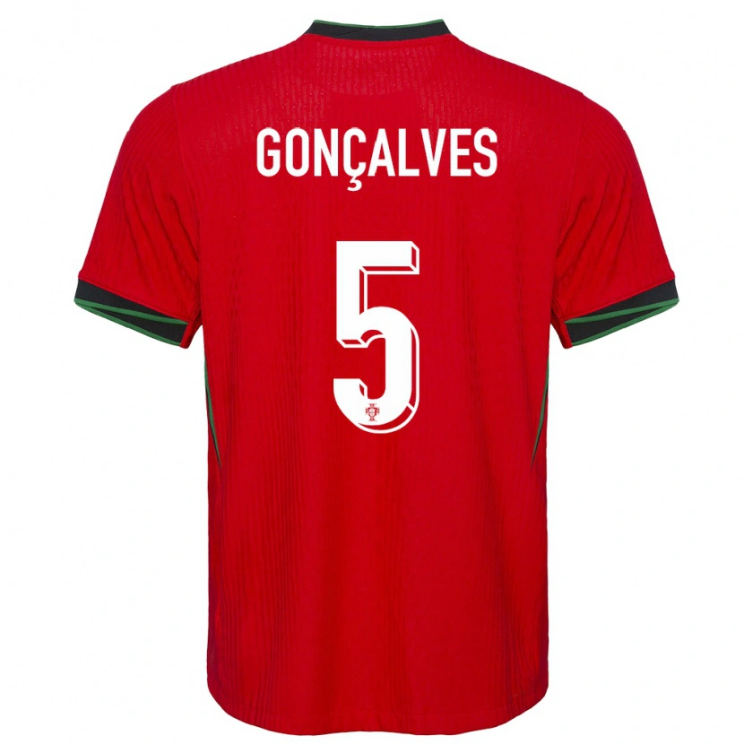 Danxen Niño Camiseta Portugal Martim Gonçalves #5 Rojo 1ª Equipación 24-26 La Camisa México