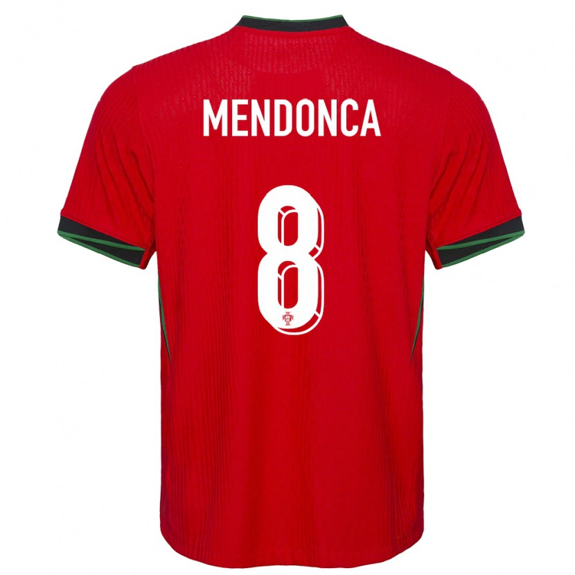 Danxen Niño Camiseta Portugal Manuel Mendonça #8 Rojo 1ª Equipación 24-26 La Camisa México