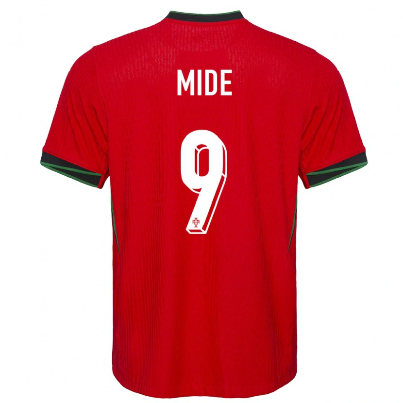 Danxen Niño Camiseta Portugal Mateus Mide #9 Rojo 1ª Equipación 24-26 La Camisa México