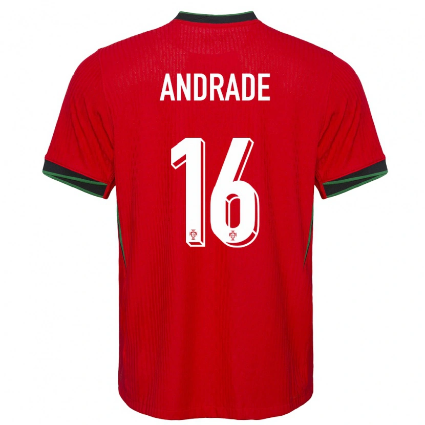 Danxen Niño Camiseta Portugal Tiago Andrade #16 Rojo 1ª Equipación 24-26 La Camisa México